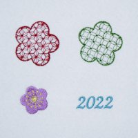 ワンコイン・デザインPack171（和柄模様2022年とお正月）４種類  刺繍データ
