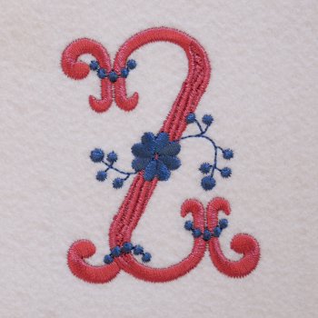 A1アルファベットのイニシャル刺繍（アルファベット文字26種類 刺繍データセット）