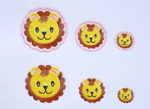 リボンひも付きワッペンが作れる動物セットA 刺繍データセット リボンひも付きワッペンが作れる動物セットA 刺繍データセット