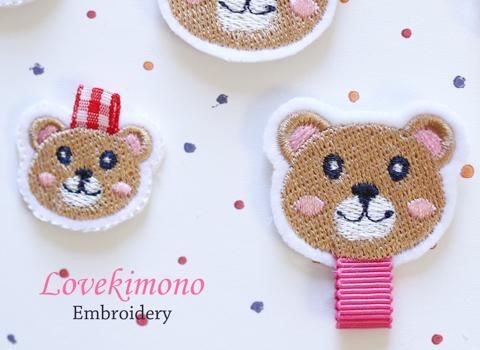 リボンひも付きワッペンが作れる動物セットA 刺繍データセット リボンひも付きワッペンが作れる動物セットA 刺繍データセット