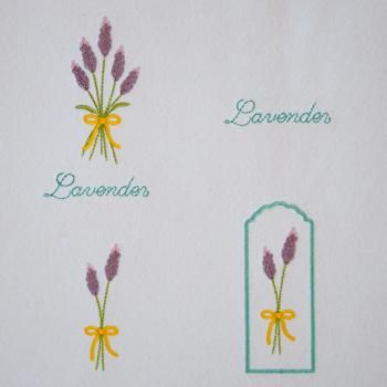 ワンコイン・デザインPack183（ラベンダー）4種類 刺繍データ