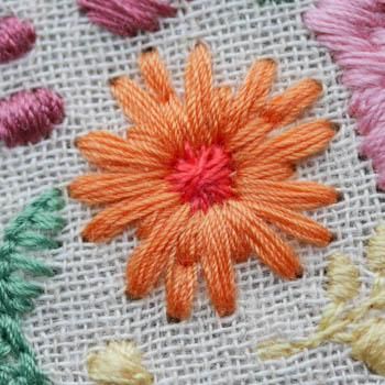 ワンコイン・デザインPack186(手刺繍の刺繍ハートのお花)刺繍 ワンコイン・デザインPack186(手刺繍の刺繍ハートのお花)刺繍