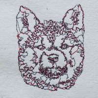 ワンコイン・デザインPack195（ワンちゃんB  柴犬）刺繍データ