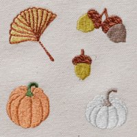 ワンコイン・デザインPack199（秋のモチーフ (イチョウ・どんぐり・かぼちゃ)）５種類　刺繍データ