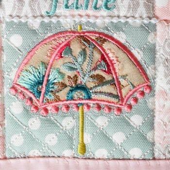 アンティークキルト✴︎刺繍キルト✴︎アップリケキルト ♡アンティーク サンボンネットスー 総手縫い 未使用アップリケ