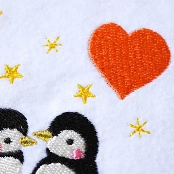 ワンコイン・デザインPack275（仲良しペンギン） | 刺繍データ