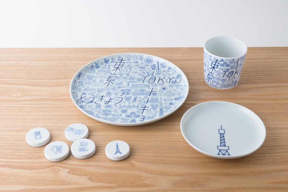 有田焼 崋山美右ェ門 215年記念 東京スカイツリー東京タワー富士山 飾り皿 有田焼 崋山美右ェ門 215年記念 東京スカイツリー東京タワー