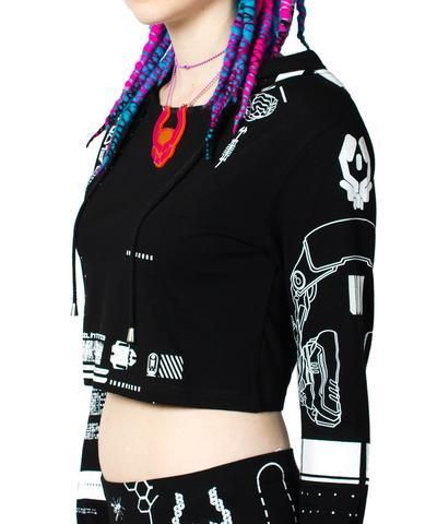 CYBERDOG : NEO FUTURE CROP L/S - サイバーファッション CYBERDOG : NEO FUTURE CROP L/S - サイバーファッション