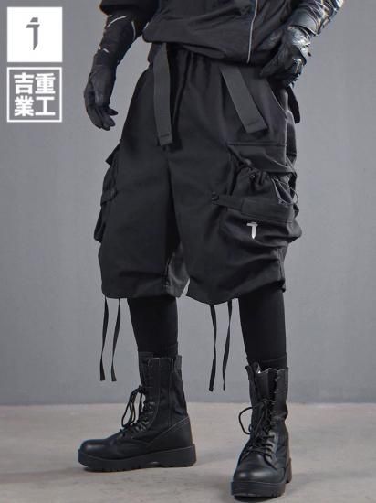 JIYEIND : Loose Pocket Shorts - サイバーファッション→ルーム