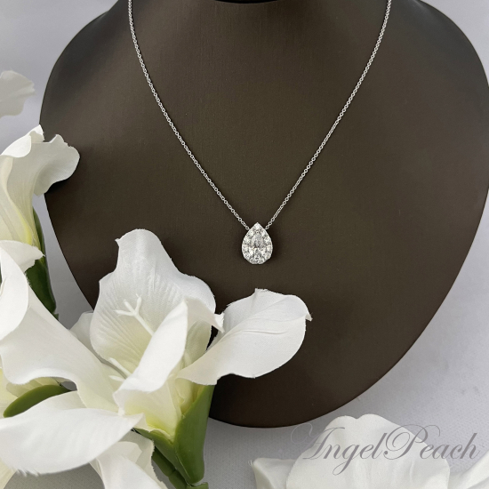 18k:オーダー】iconネックレス ペアシェイプカット 1ct ラボ 18k:オーダー】iconネックレス ペアシェイプカット 1ct ラボ