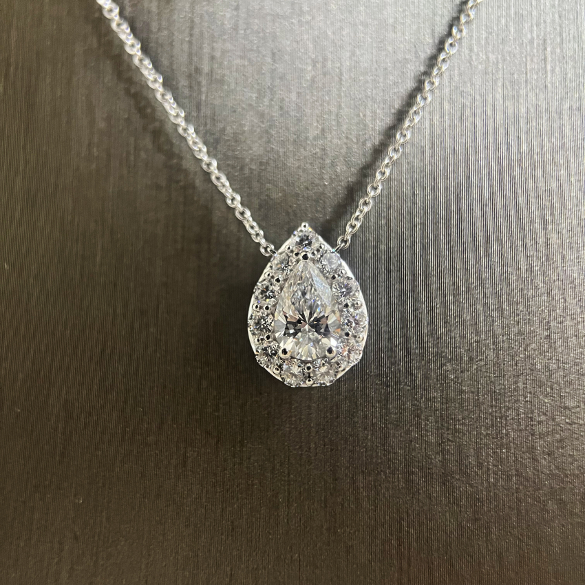 18k:オーダー】iconネックレス ペアシェイプカット 1ct ラボ 18k:オーダー】iconネックレス ペアシェイプカット 1ct ラボ
