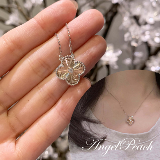 マザーオブパール ダイヤモンドネックレス D 0.04ct 45cm K18PG
