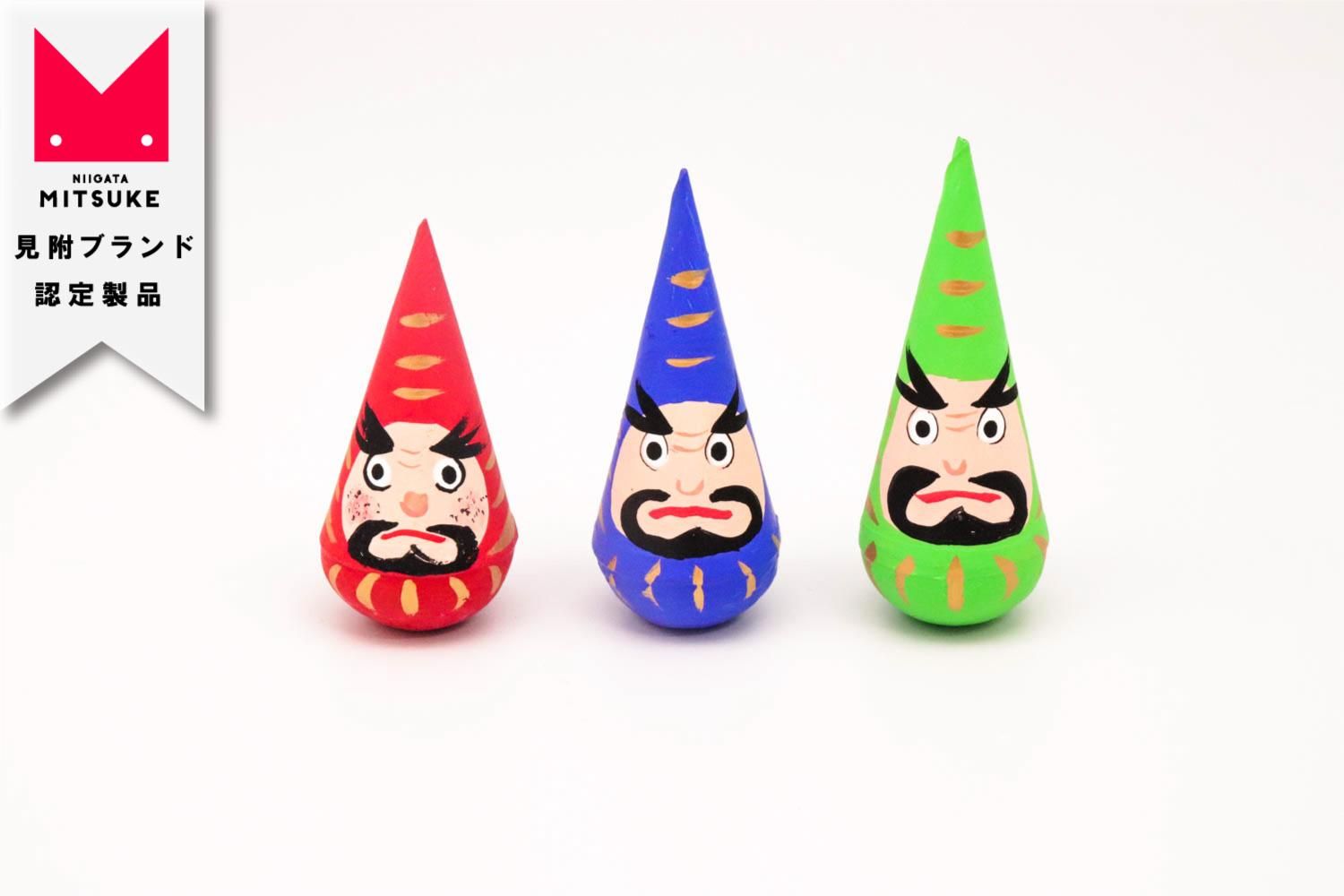 今町べと人形 三角ちびだるま（3個組） - どまいち 新潟ど真ん中市場
