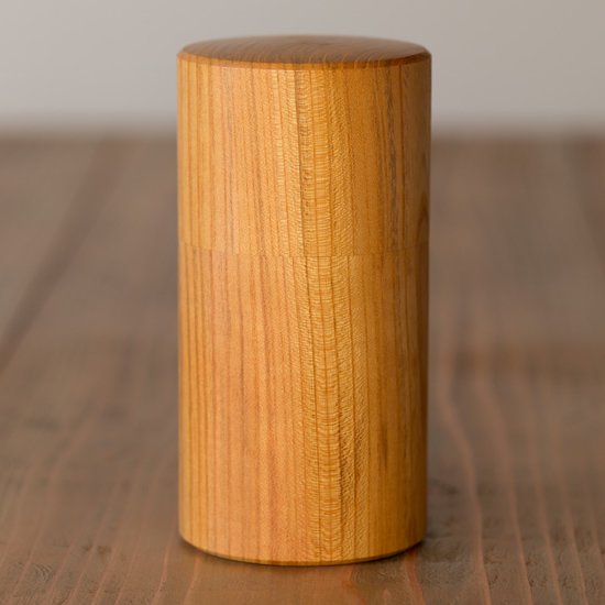 ろくろ挽きの欅の木の茶筒（大） - MONO | サンプルショップ