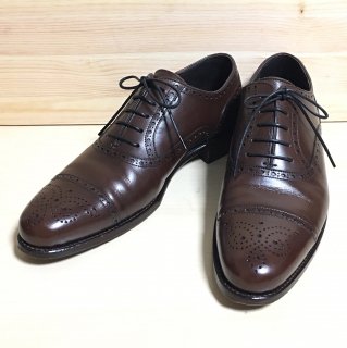 “美品”三陽山長（サンヨウヤマチョウ） × UNITED ARROWS（ユナイテッドアローズ）Semi Brogue Derby Shoes（セミブローグ ダービー シューズ）Size:6.5