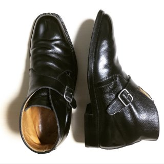 “美品” Enzo Bonafe（エンツォボナフェ）× BEAMS（ビームス）Single Monk Strap Boots（シングルモンクストラップブーツ）39.5 ブラック 