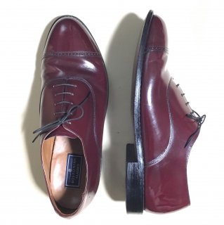 “美品” BOSTONIAN（ボストニアン）Punched Cap Toe Shoes（パンチドキャップトゥシューズ）US9.5 EEE バーガンディ 80s~90s CLASSICS