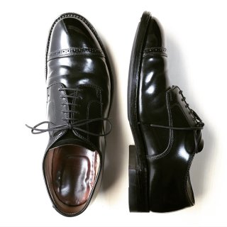“美品” Alden（オールデン） Punched Cap Toe Shoes（パンチドキャップトゥシューズ）モディファイドラスト US8.5 D コードバン 56251 ブラック
