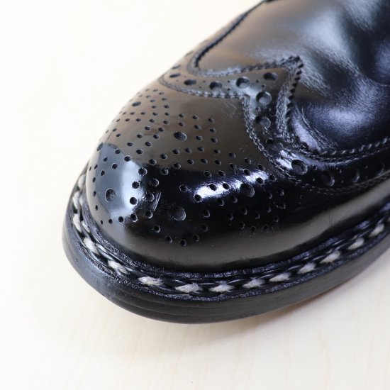 美品” HEINRICH DINKELACKER（ハインリッヒ ディンケラッカー）Full Brogues Shoes（フル ブローグ シューズ） Buda  UK8.5 ブラック カーフ - Chett