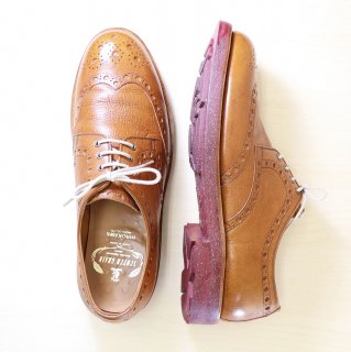 “美品” SCOTCH GRAIN（スコッチグレイン）Full Brogues Shoes（フルブローグシューズ） 25.0cm EEE ブラウン 栃木レザー 定価￥25,920-