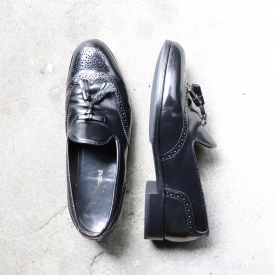 中古品 Keith Highlanders キースハイランダーズ Wingtip Tasseled Loafer ウイングチップタッセルローファー Us7 5 D ブラック 1560 80s Chett 中古品 Keith Highlanders キースハイランダーズ Wingtip Tasseled Loafer ウイングチップタッセルローファー Us7 5 D ブラック 1560 80s Chett