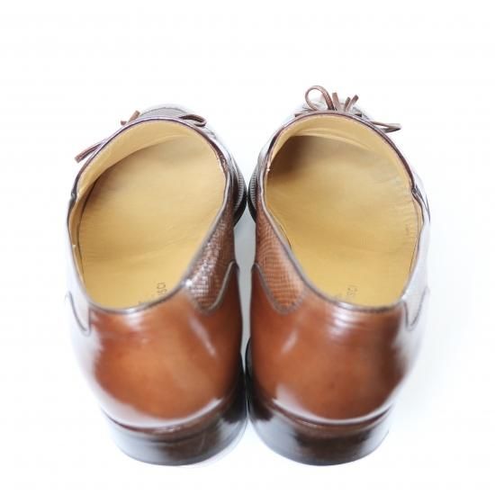 TANINO CRISCIタニノクリスチー ブラウンレザー タッセルローファー 美品/希少品” TANINO CRISCI（タニノクリスチー）リボンタッセル