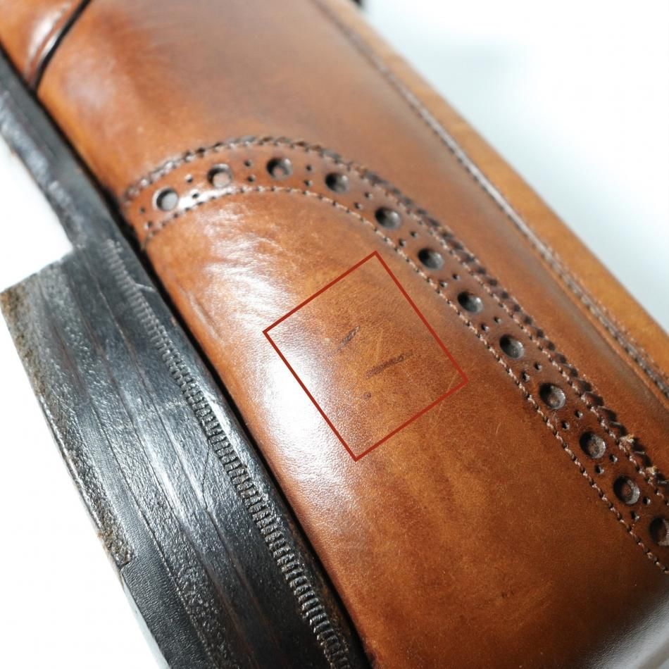 美品【エドワードグリーン】ウイングチップキルティタンローファー 旧工場製 美品【エドワードグリーン】ウイングチップキルティタン