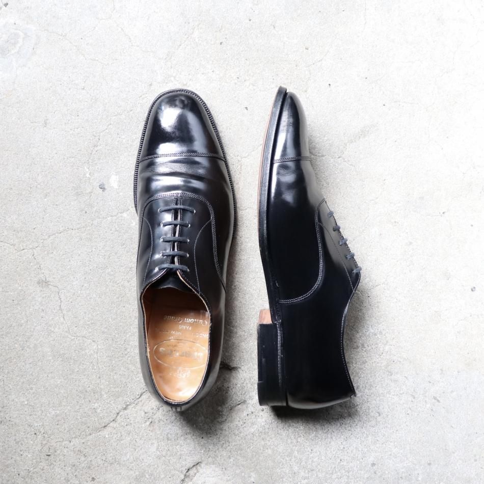 【訳あり】Church's チャーチ　HONG KONG  ストレートチップ BLACK （LAST 136） 【Fitting G】 ≪UK直輸入・正規品≫ UK8.0(26.5ｃｍ)