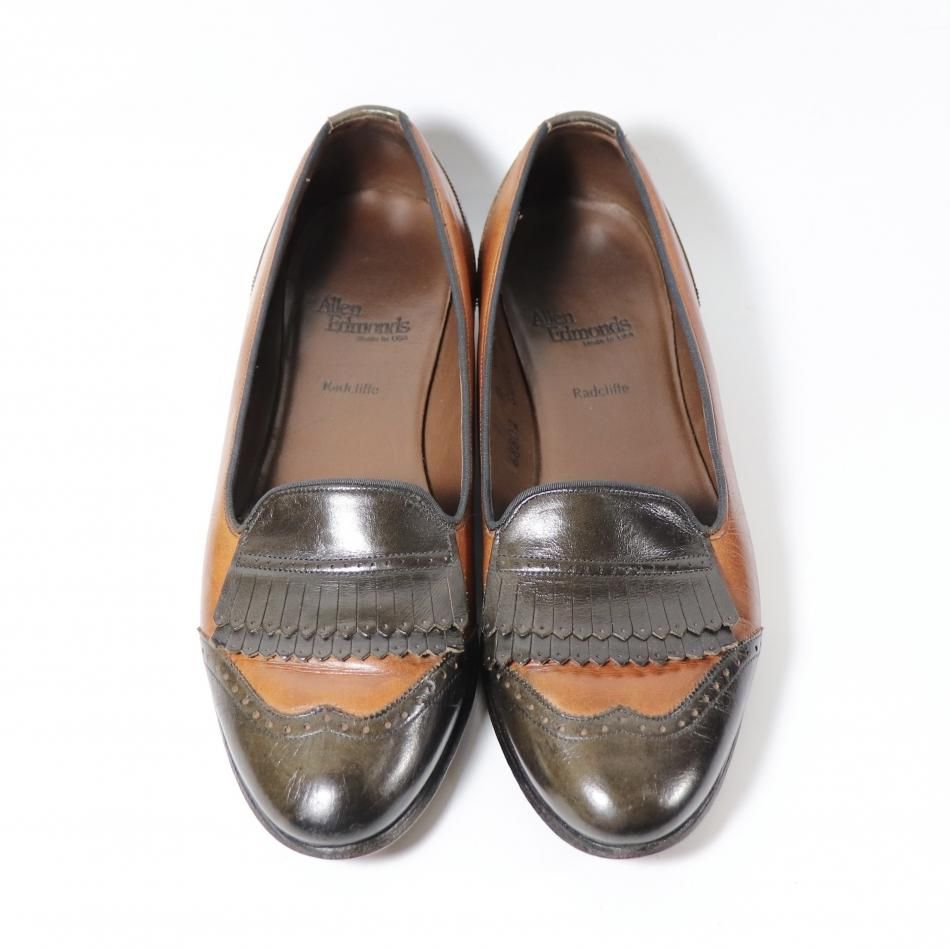 未使用品◎アレンエドモンズ Chelsea キルトローファー 茶 9.1/2C◎ 未