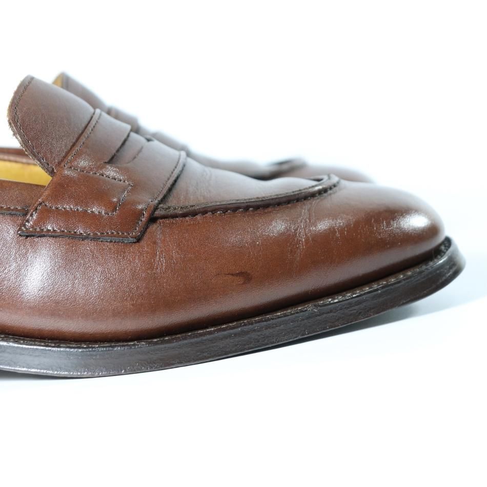 英国グレンソン ローファー ブラウン 踵 美品” GRENSON（グレンソン）コインローファー UK6.5 D ブラウン 18040