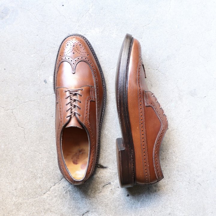 <img class='new_mark_img1' src='https://img.shop-pro.jp/img/new/icons1.gif' style='border:none;display:inline;margin:0px;padding:0px;width:auto;' />“美品” FLORSHEIM（フローシャイム）Royal Imperial ロングウイングチップシューズ Kenmoor / ケンムール US8.5 D シボ革 97625 ブラウン 80s