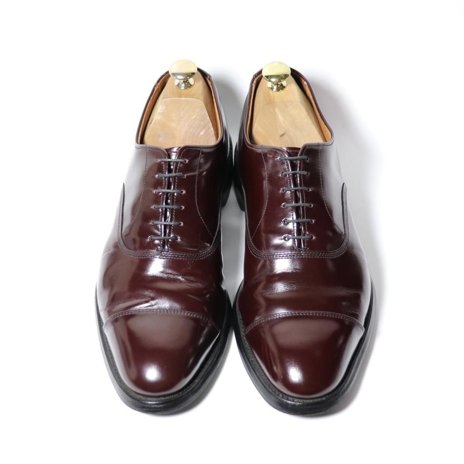 美品” Allen Edmonds（アレンエドモンズ）Park Avenue / パークアベニュー ストレートチップシューズ US8.5 D  バーガンディ ガラスレザー 5675 1997年製 - Chett