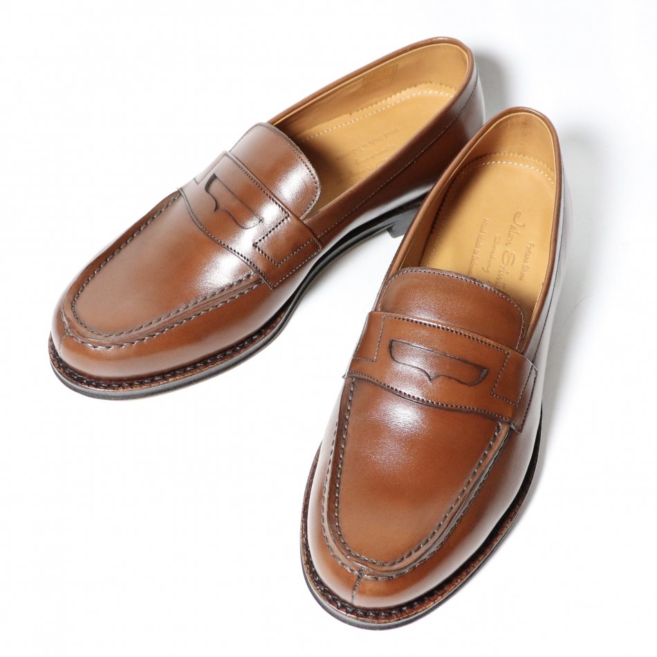 試着程度品” Jalan Sriwijaya（ジャランスリワヤ）Coin Loafer（コインローファー）Size:5.5 ブラウン 98589  18045ラスト - Chett