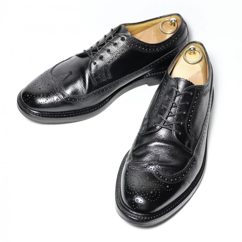 [希少]フローシャイムインペリアル ケンムール 黒ウイングチップsize9A美品 希少]フローシャイムインペリアル ケンムール 黒ウイングチップ