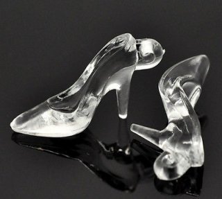 シンデレラのガラスの靴(10個)透明な氷のようなアクリルビーズ 
