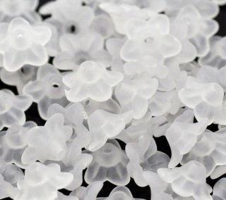 雪の花(40個)すりガラスのような小花 ホワイトフラワーマット