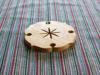 タモのポット敷き　Wood Pot Pad　〜ベロニカの花デザイン〜
