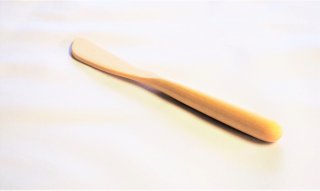 木のバターナイフー　Wood Butter knife　ハードメープル材　先丸刃デザイン