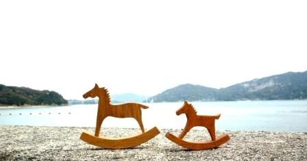 ミニチュア木馬 飾り馬 小 - 七曜工房 nanayoukoubou 木の