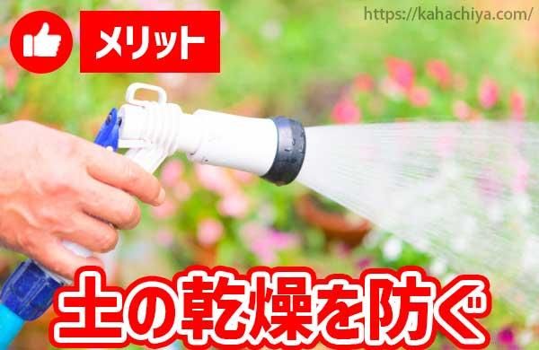 土の乾燥を防ぐ