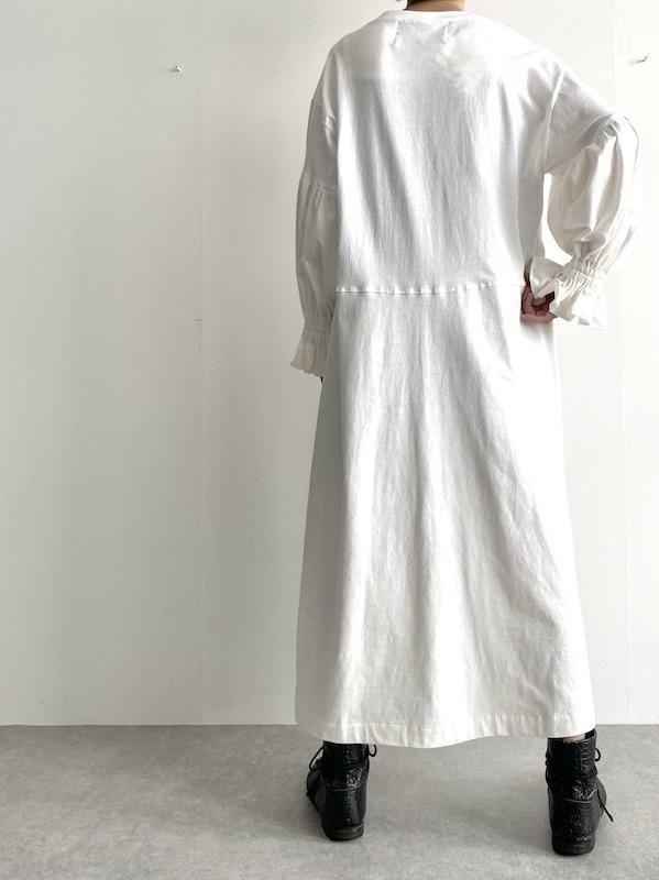 エスキ　リメイク　eski ロングワンピース Remake long T-shirts dress / リメイク フリルスリーブ ロング