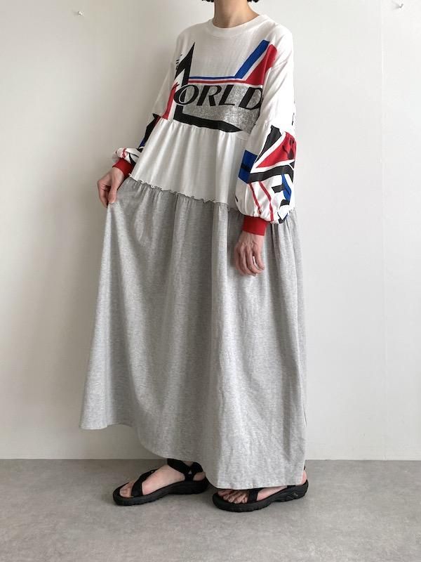 ワンピース IRENE Tiered Mantle Dress Remake tiered dress / リメイク ティアードワンピース (90s