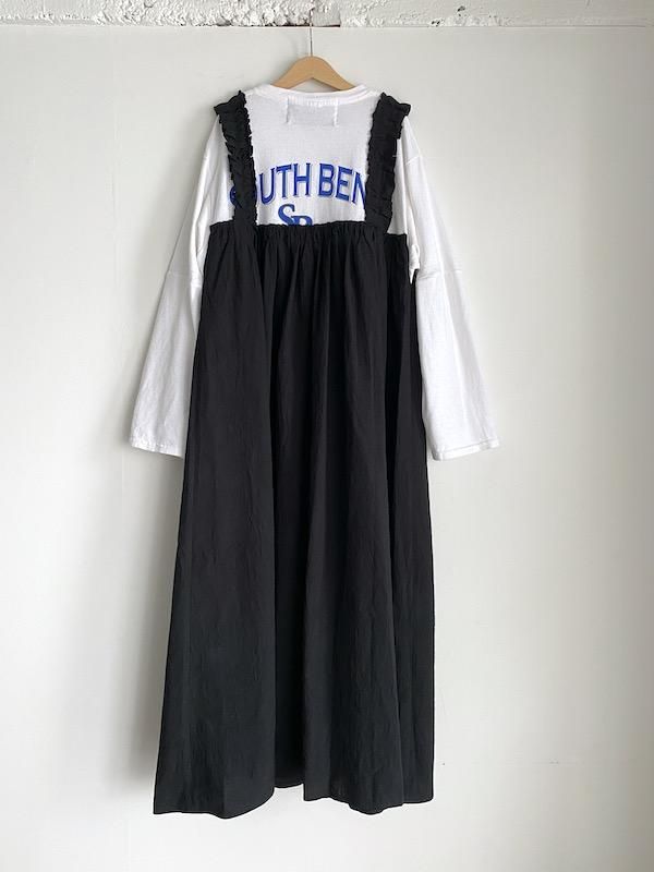 Remake frill cami dress / リメイクフリルキャミワンピース (BK
