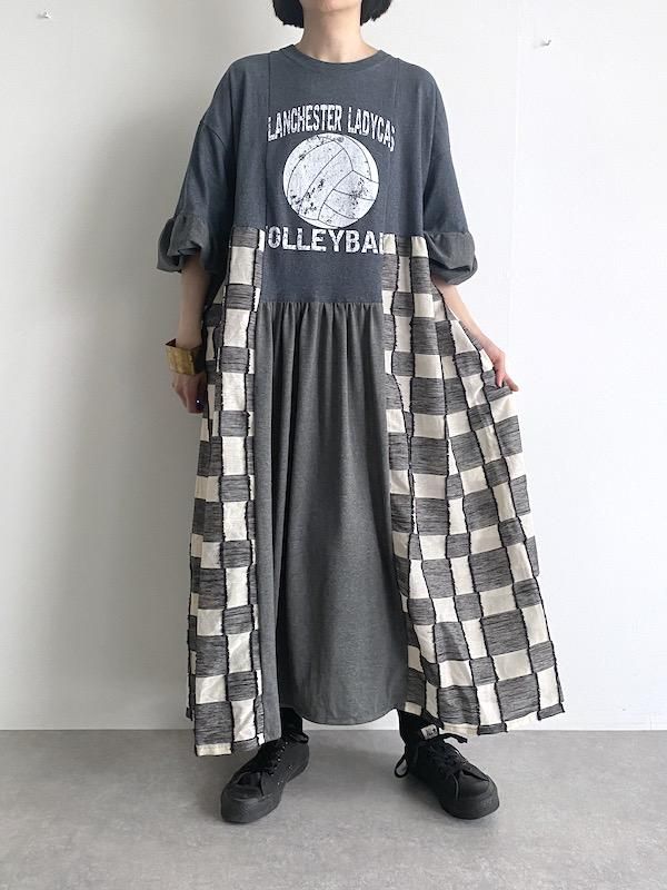 Remake asymmetry long dress / リメイクアシンメトリーワンピース