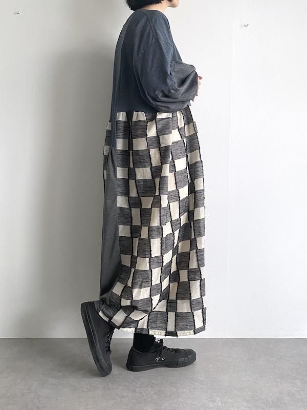 【オシャレ⭐CARVEN】グレー　アシンメトリーワンピース　サイズ34 オシャレ⭐CARVEN】グレー アシンメトリーワンピース サイズ34