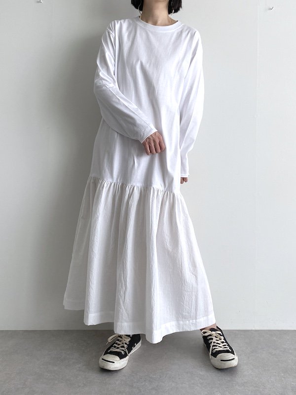 KICI -  low loose dress  /  롼ԡ (White/plain)