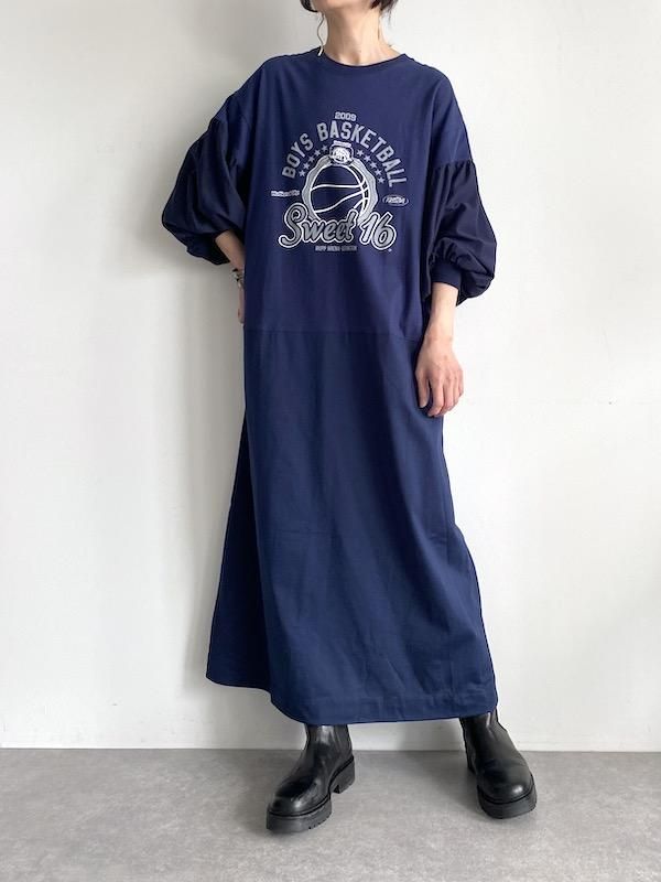 Remake straight dress / リメイクストレートワンピース (NV) - KICI