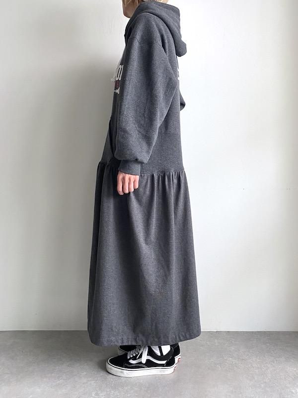 古着リメイクパーカーワンピース Remake long parka nylon dress / リメイクパーカー ナイロン
