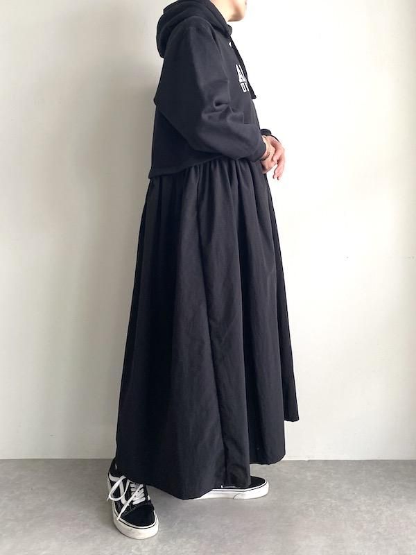 Remake long parka nylon dress / リメイクパーカー ナイロン
