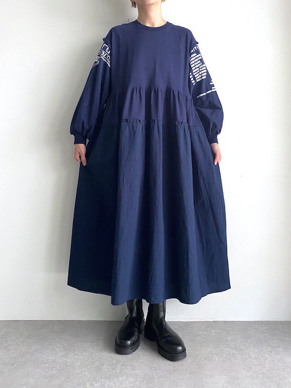 Remake  tiered  dress  / リメイクティアードワンピース (NV)